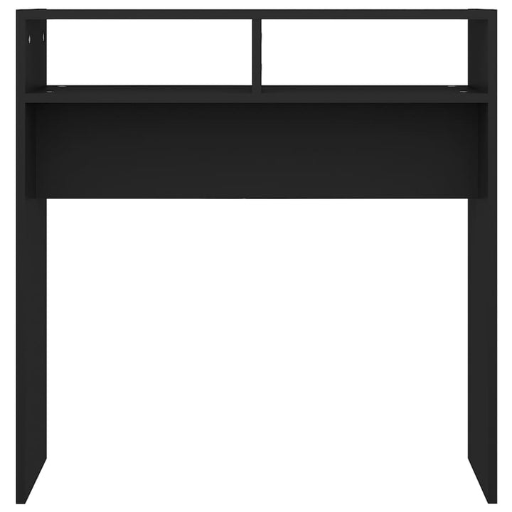 konsolbord 78x30x80 cm konstrueret træ sort