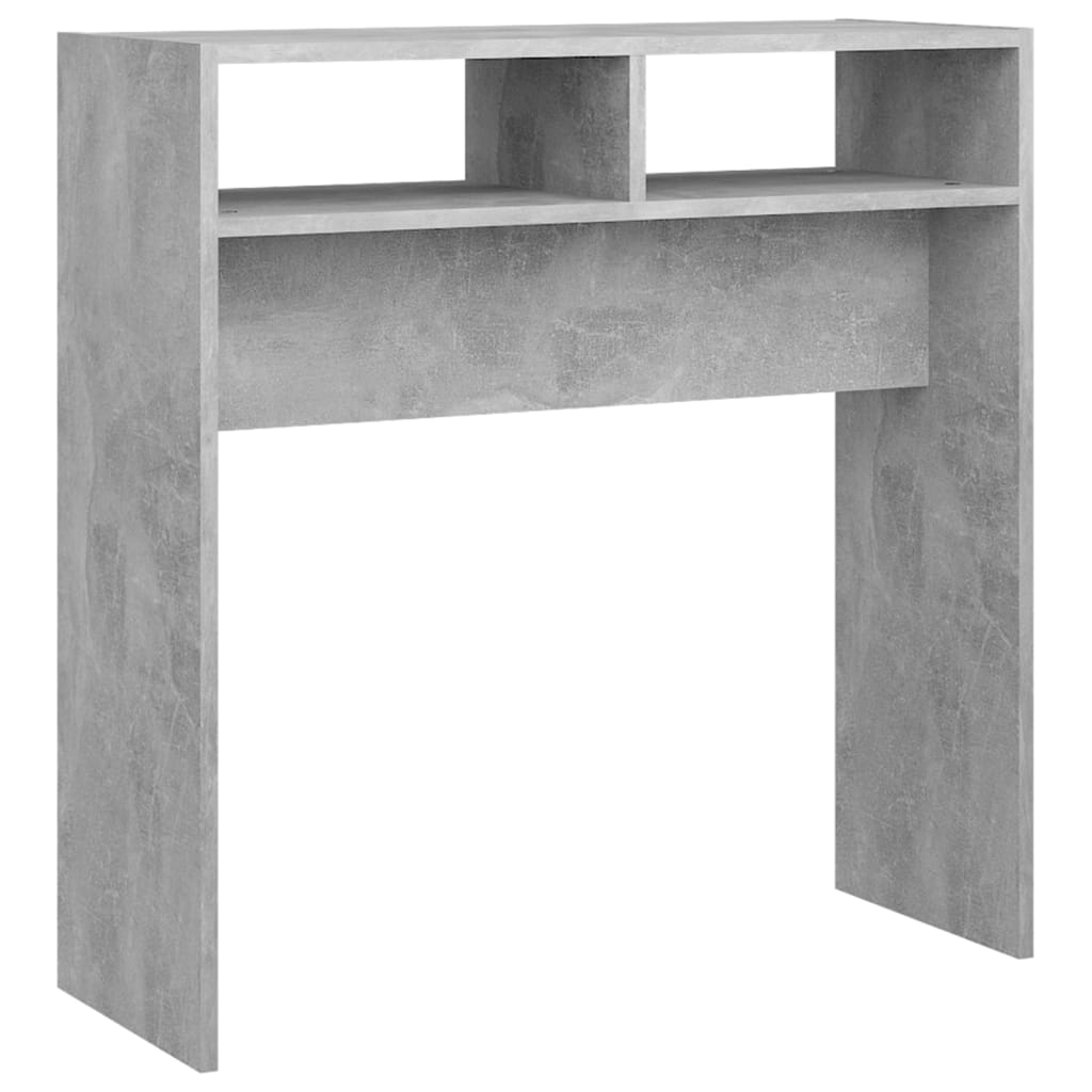 konsolbord 78x30x80 cm konstrueret træ betongrå