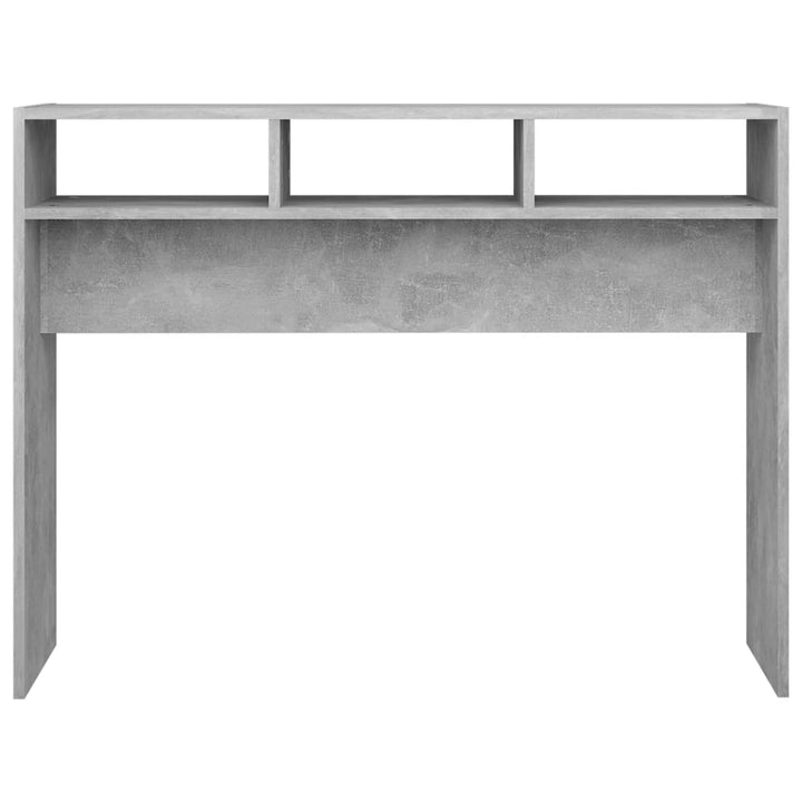 konsolbord 105x30x80 cm konstrueret træ betongrå