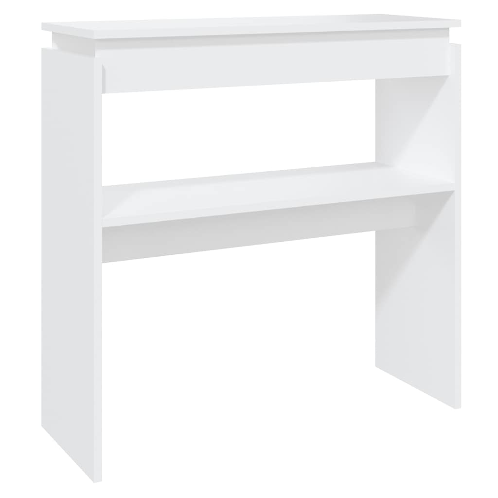 konsolbord 80x30x80 cm konstrueret træ hvid