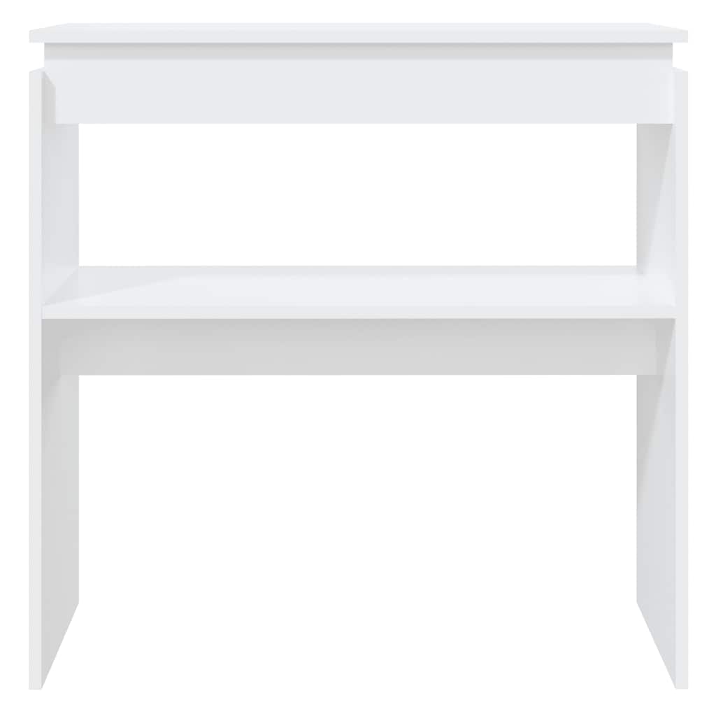 konsolbord 80x30x80 cm konstrueret træ hvid