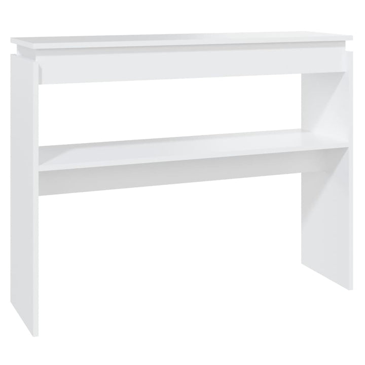 konsolbord 102x30x80 cm konstrueret træ hvid