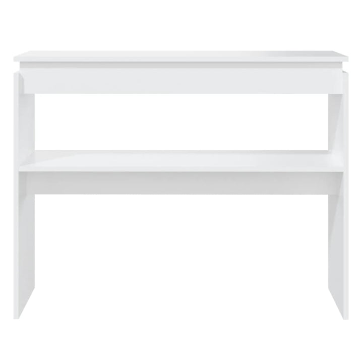 konsolbord 102x30x80 cm konstrueret træ hvid