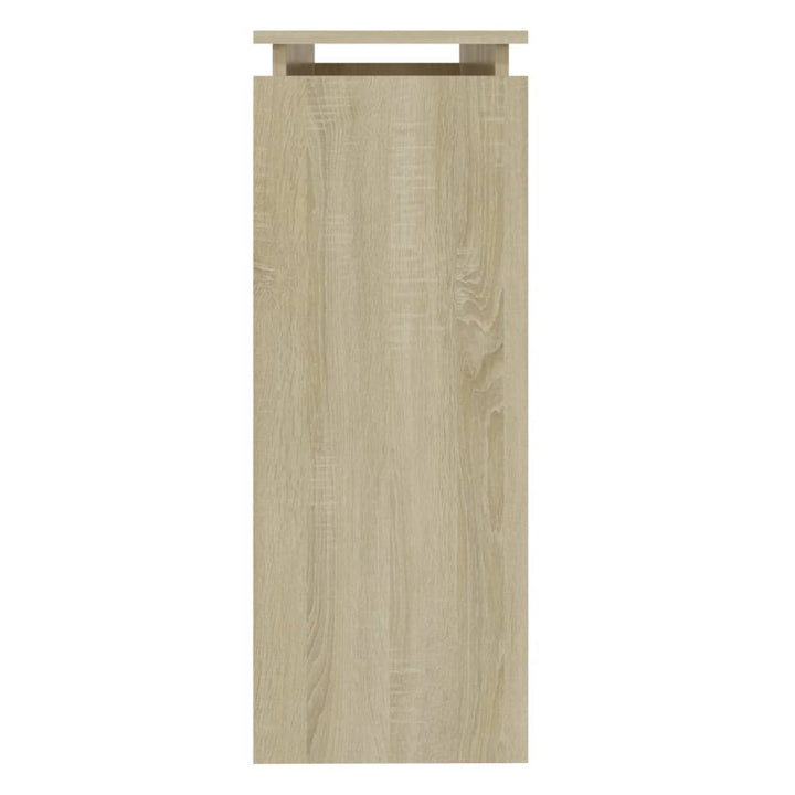 konsolbord 102x30x80 cm konstrueret træ sonoma-eg