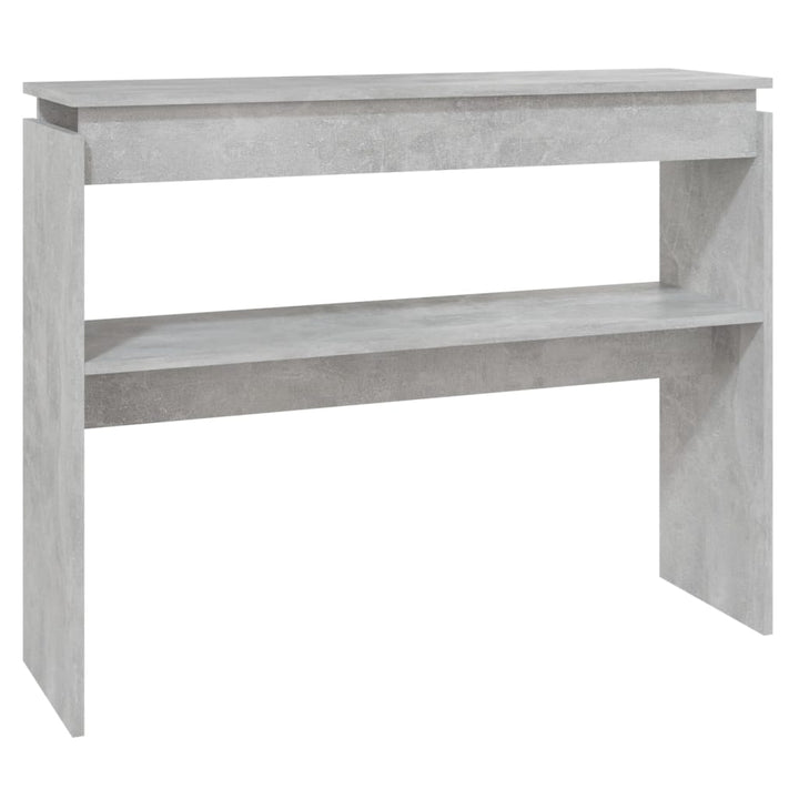 konsolbord 102x30x80 cm konstrueret træ betongrå