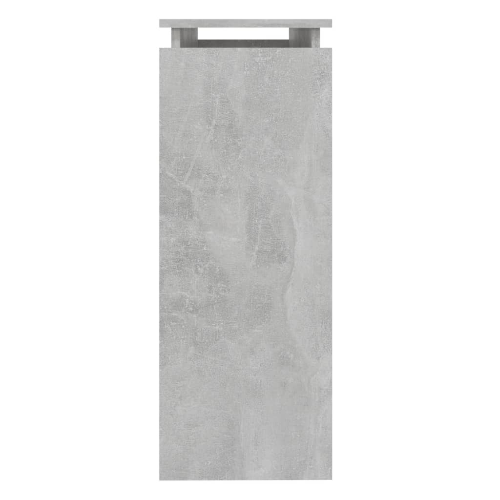 konsolbord 102x30x80 cm konstrueret træ betongrå