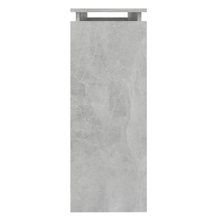 konsolbord 102x30x80 cm konstrueret træ betongrå