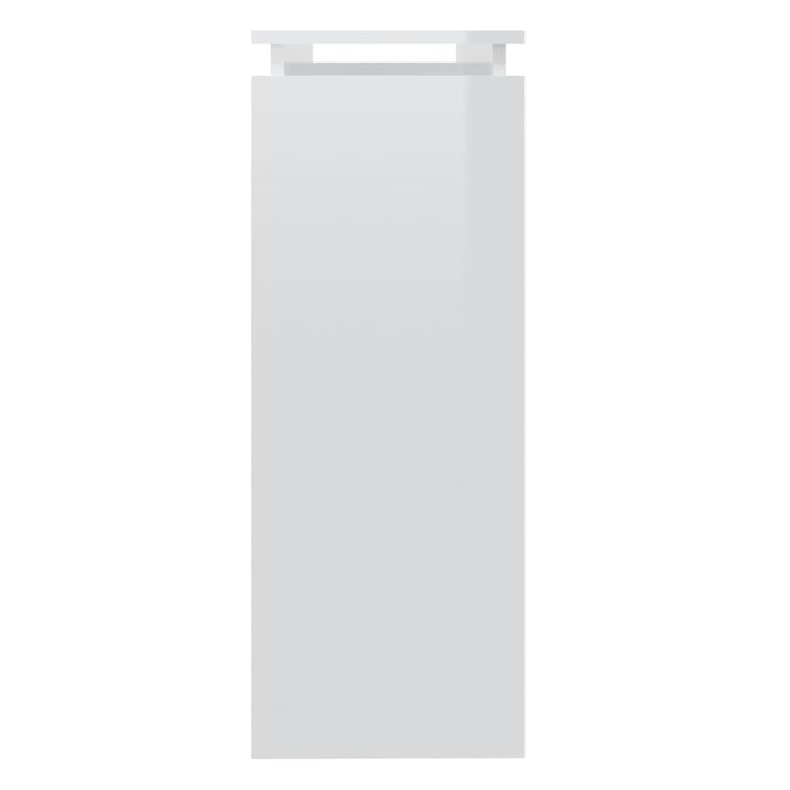 konsolbord 102x30x80 cm konstrueret træ hvid højglans