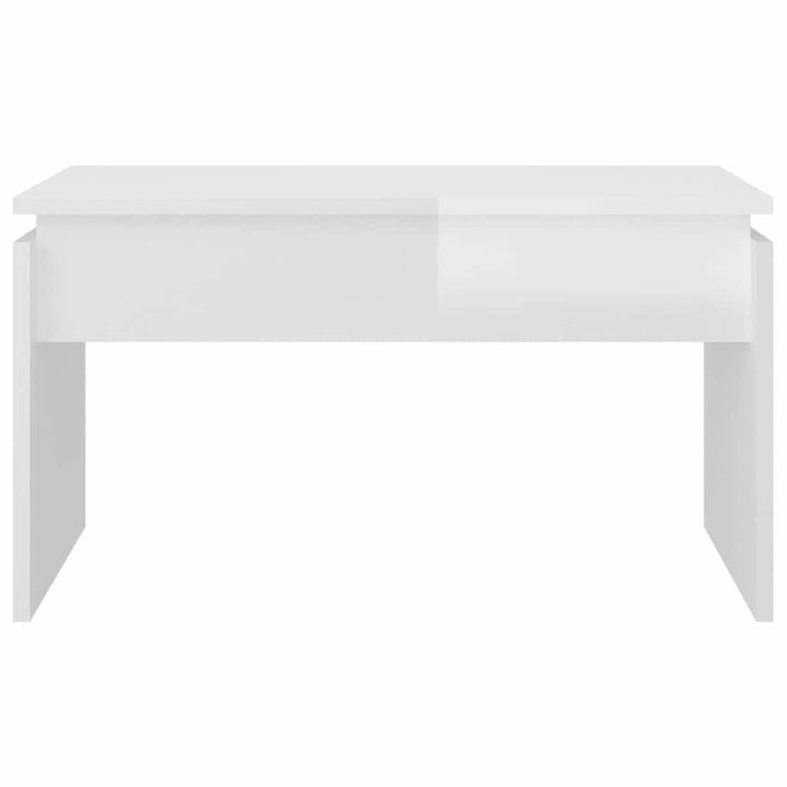 sofabord 68x50x38 cm konstrueret træ hvid højglans