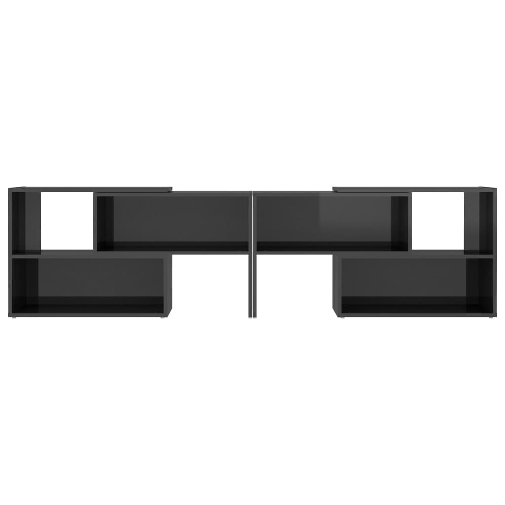tv-skab 149x30x52 cm konstrueret træ grå højglans