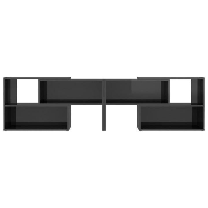 tv-skab 149x30x52 cm konstrueret træ grå højglans