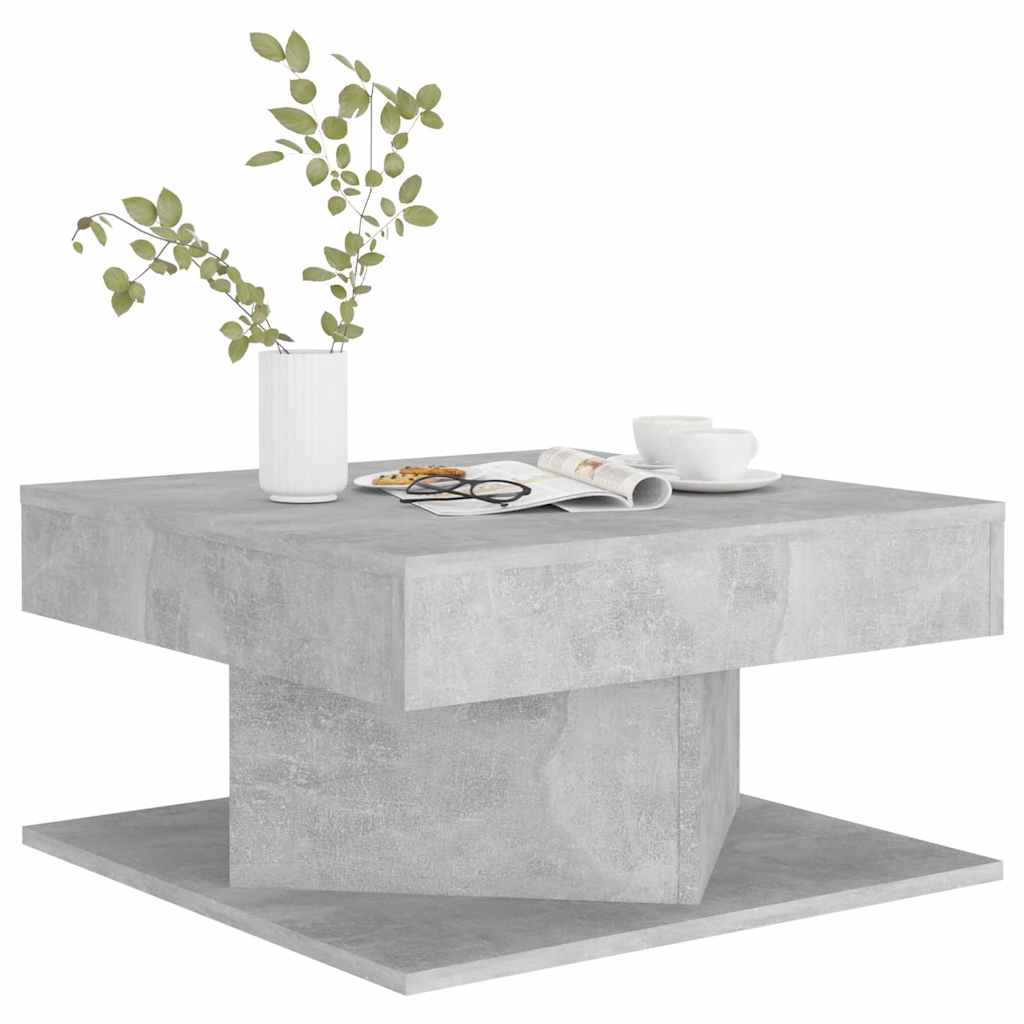 sofabord 57x57x30 cm konstrueret træ betongrå