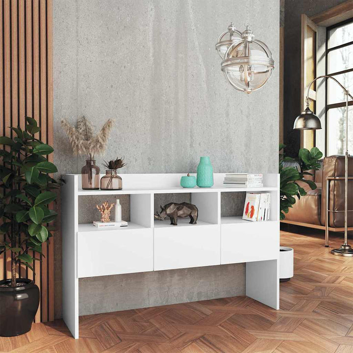 skænk 105x30x70 cm konstrueret træ hvid