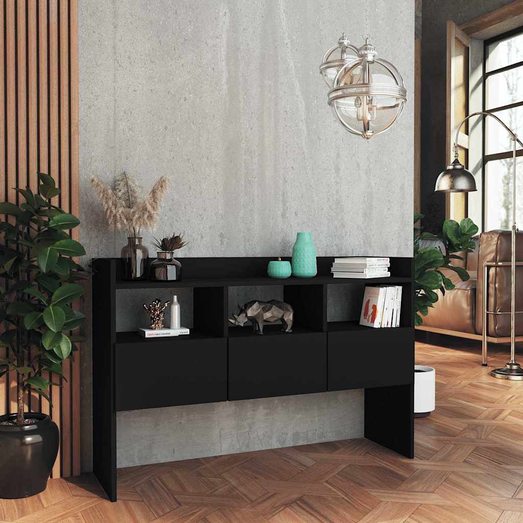 skænk 105x30x70 cm konstrueret træ sort