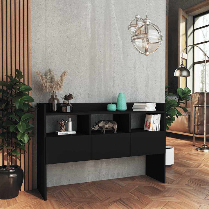 skænk 105x30x70 cm konstrueret træ sort