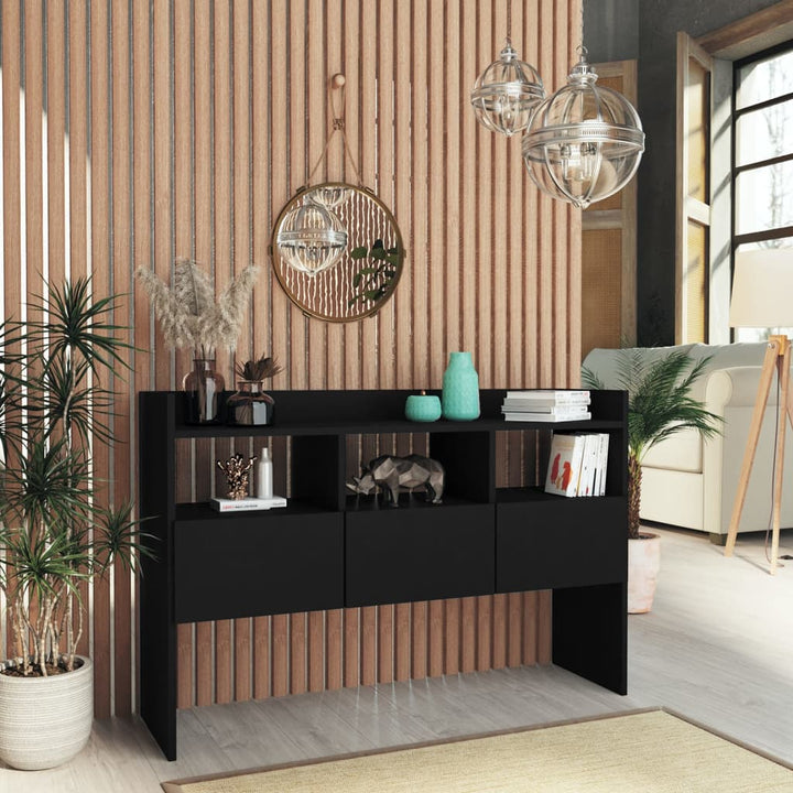 skænk 105x30x70 cm konstrueret træ sort