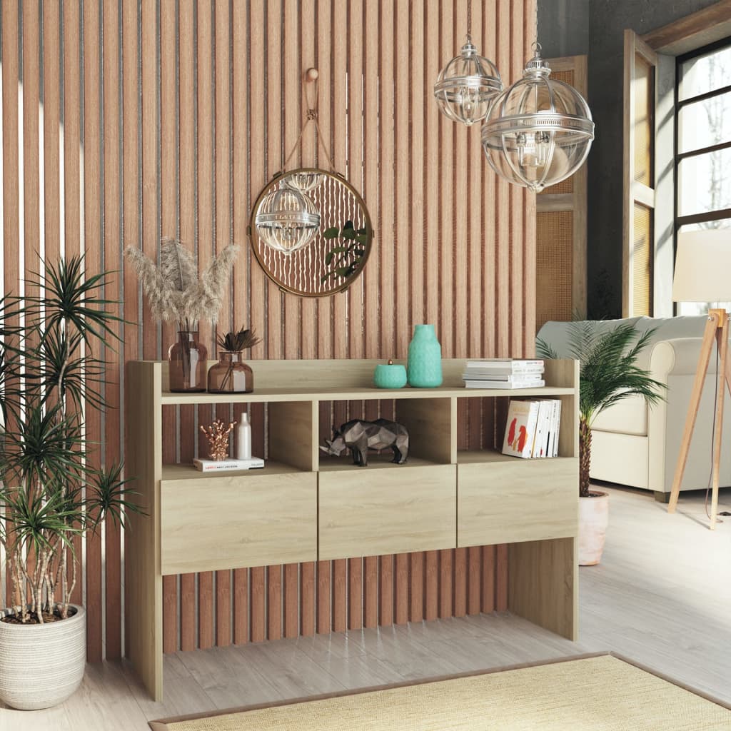 skænk 105x30x70 cm konstrueret træ sonoma-eg