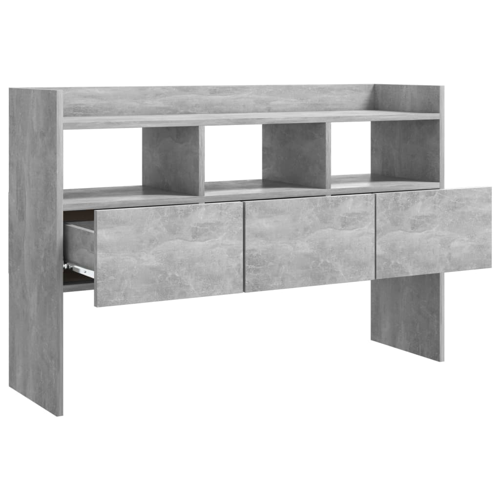 skænk 105x30x70 cm konstrueret træ betongrå
