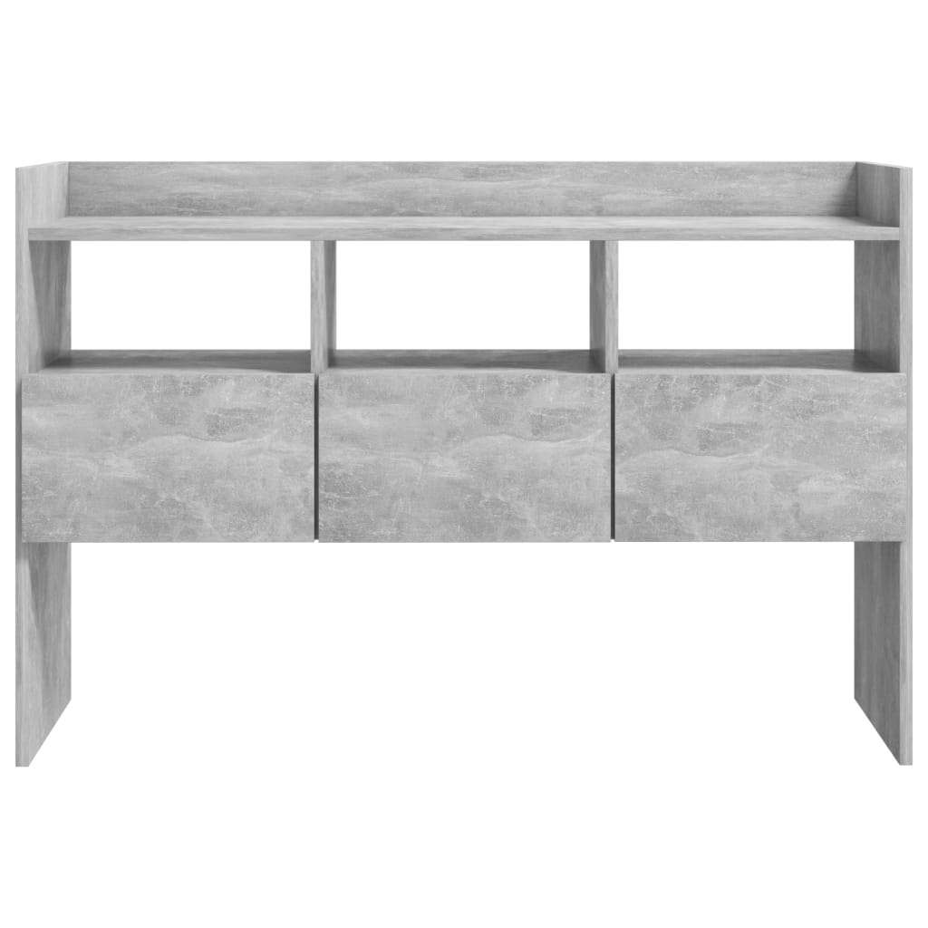 skænk 105x30x70 cm konstrueret træ betongrå