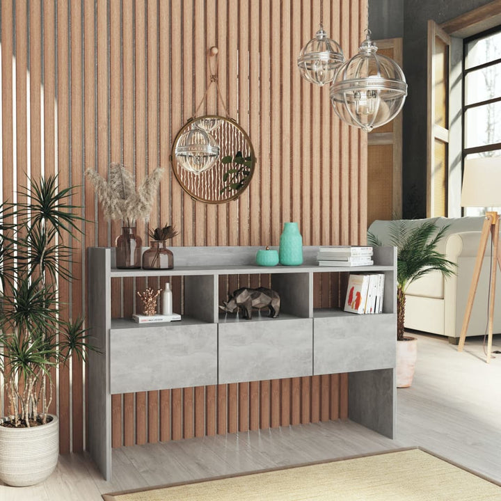 skænk 105x30x70 cm konstrueret træ betongrå
