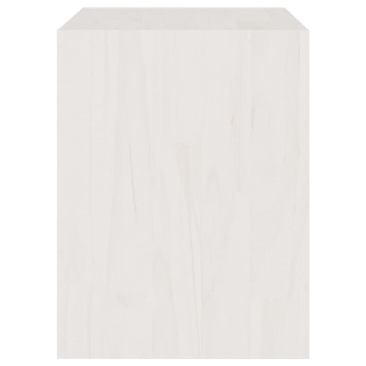 sengeskabe 2 stk. 40x30,5x40 cm massivt fyrretræ hvid