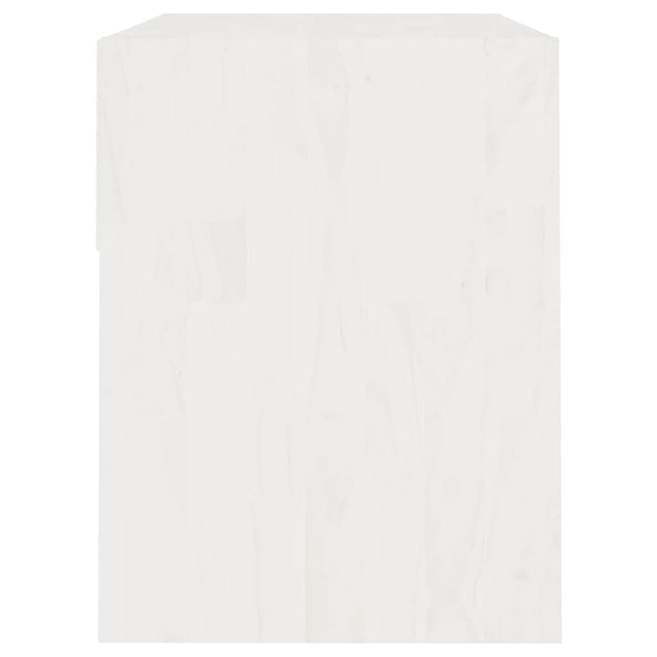 sengebord 40x31x40 cm massivt fyrretræ hvid
