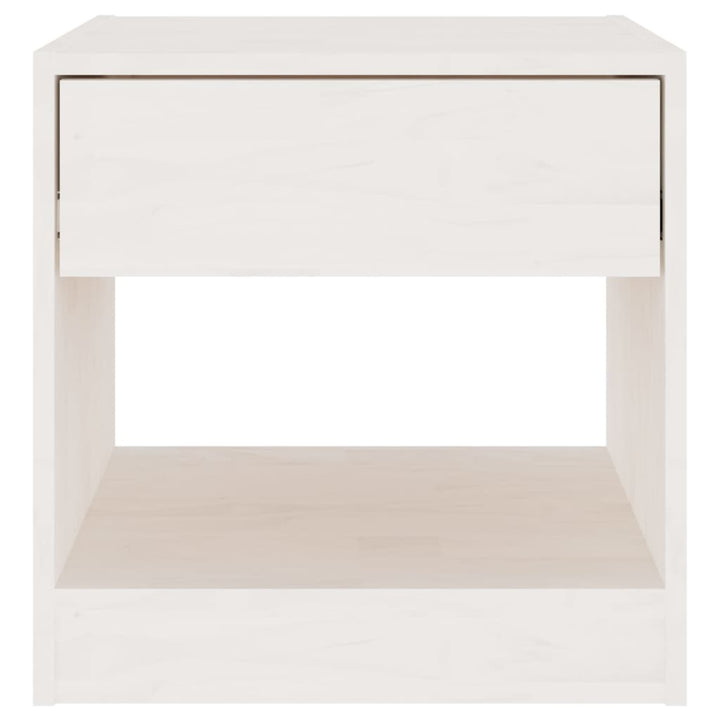 sengeborde 2 stk. 40x31x40 cm massivt fyrretræ hvid