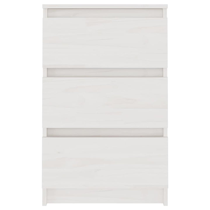 sengeborde 2 stk. 40x29,5x64 cm massivt fyrretræ hvid