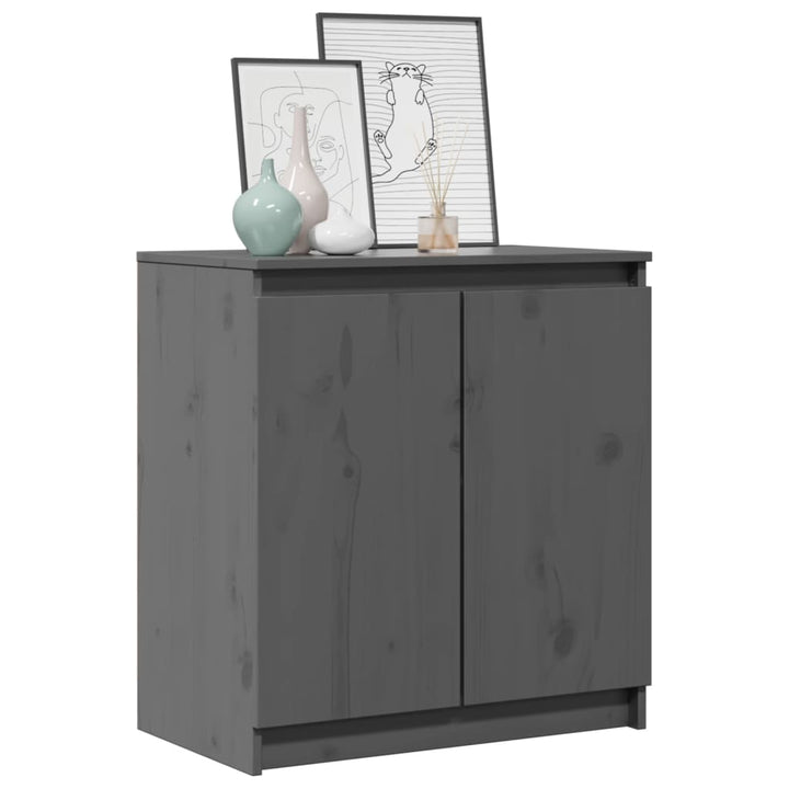 skab 60x36x65 cm massivt fyrretræ grå