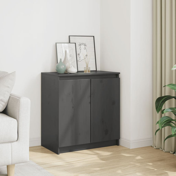 skab 60x36x65 cm massivt fyrretræ grå