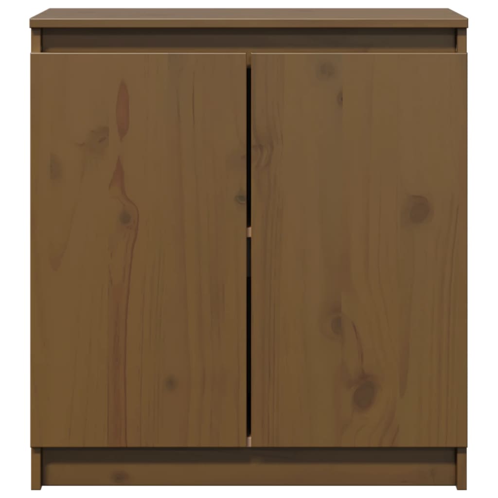 skab 60x36x65 cm massivt fyrretræ gyldenbrun