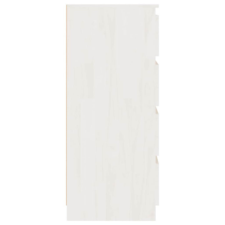 kommode 60x36x84 cm massivt fyrretræ hvid