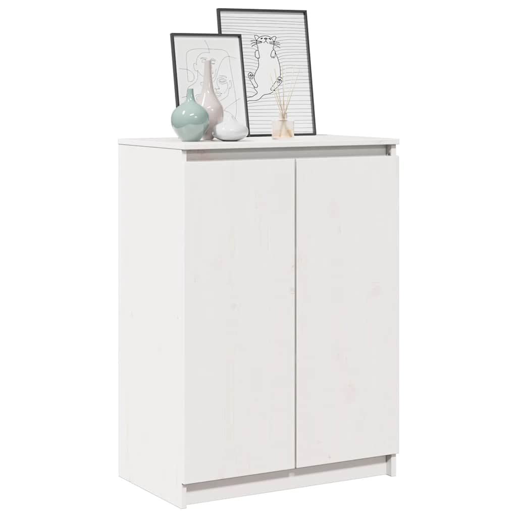 skænk 60x36x84 cm massivt fyrretræ hvid