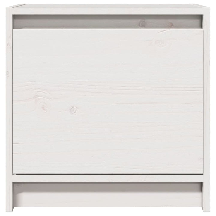 sengebord 40x30,5x40 cm massivt fyrretræ hvid