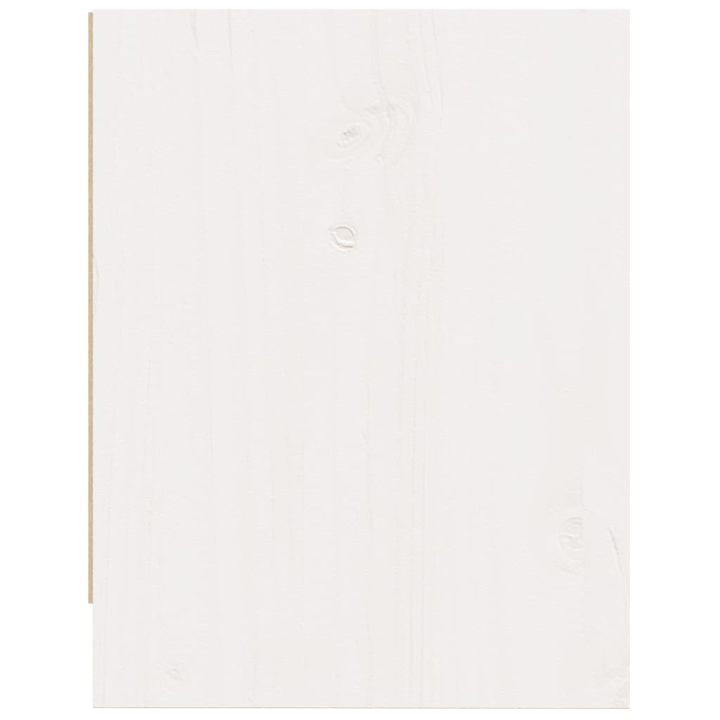 sengebord 40x30,5x40 cm massivt fyrretræ hvid