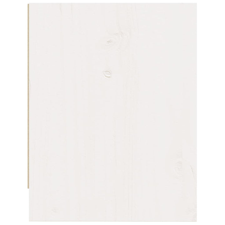 sengebord 40x30,5x40 cm massivt fyrretræ hvid