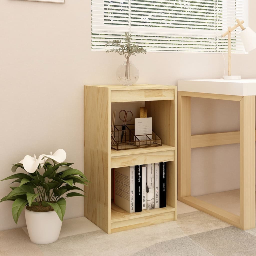 bogreol 40x30x71,5 cm massivt fyrretræ