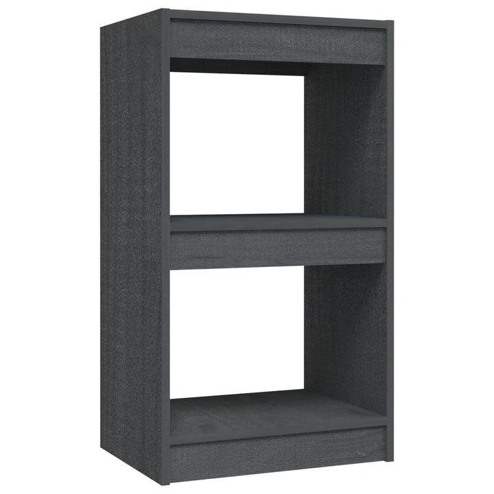 bogreol 40x30x71,5 cm massivt fyrretræ grå