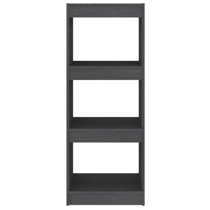bogskab/rumdeler 40x30x103,5 cm massivt fyrretræ grå
