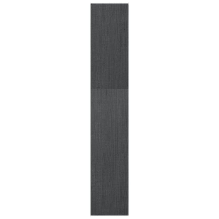 bogreol/rumdeler 40x30x167,5 cm massivt fyrretræ grå