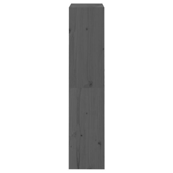 bogreol/rumdeler 60x30x135,5 cm massivt fyrretræ grå