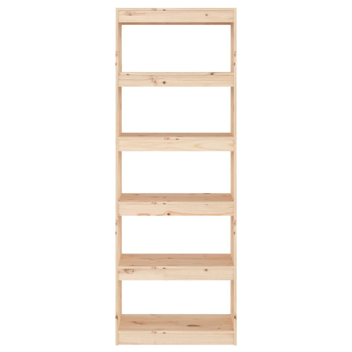 bogreol/rumdeler 60x30x167,5 cm massivt fyrretræ