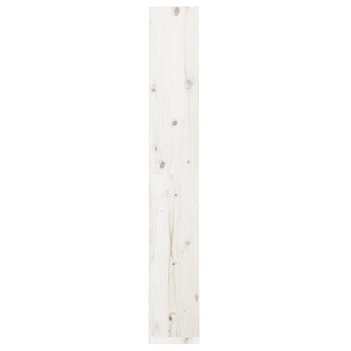 bogskab/rumdeler 60x30x199,5 cm massivt fyrretræ hvid