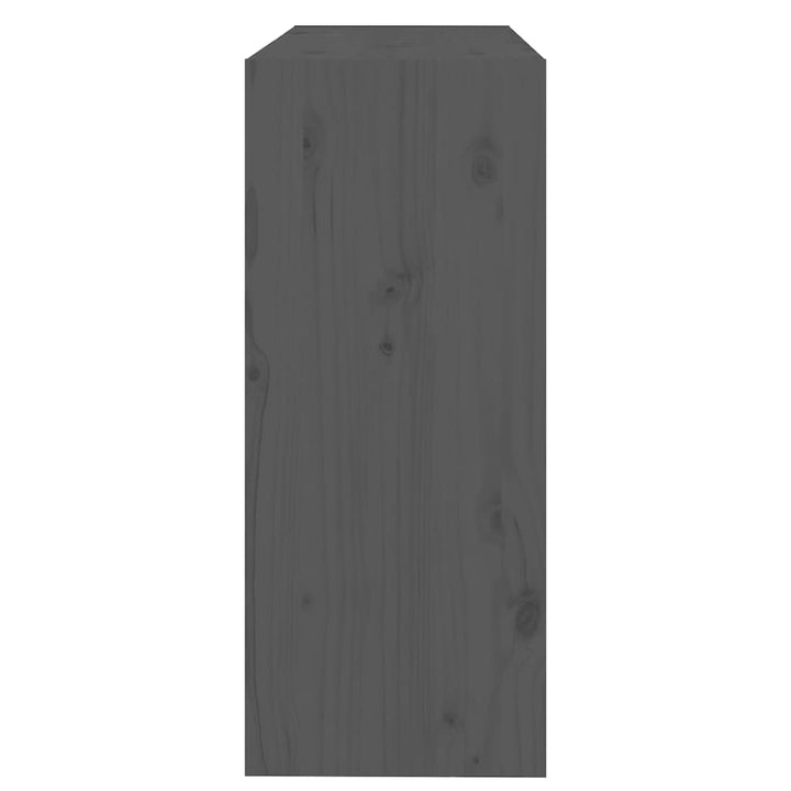 bogreol/rumdeler 80x30x71,5 cm massivt fyrretræ grå