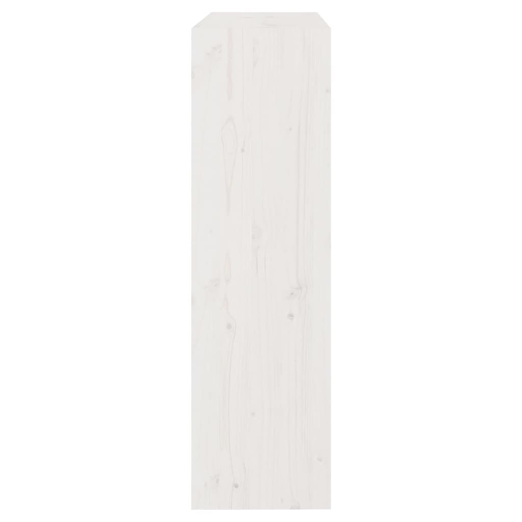 bogskab/rumdeler 80x30x103,5 cm massivt fyrretræ hvid