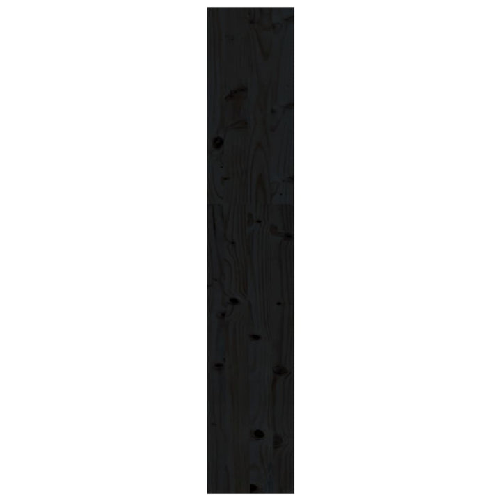 bogreol/rumdeler 80x30x167,4 cm massivt fyrretræ sort
