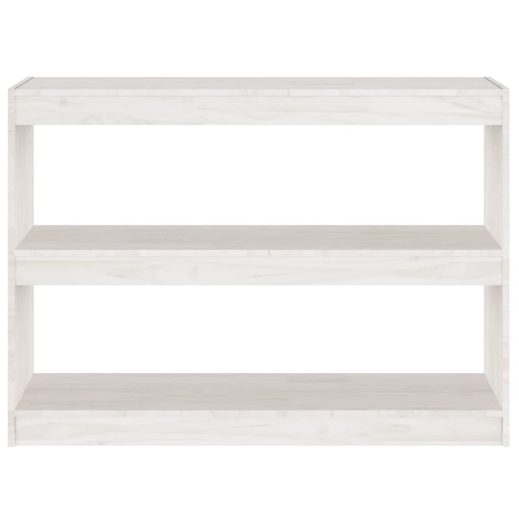 bogreol/rumdeler 100x30x71,5 cm massivt fyrretræ hvid