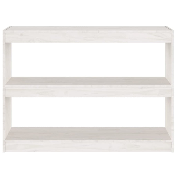 bogreol/rumdeler 100x30x71,5 cm massivt fyrretræ hvid