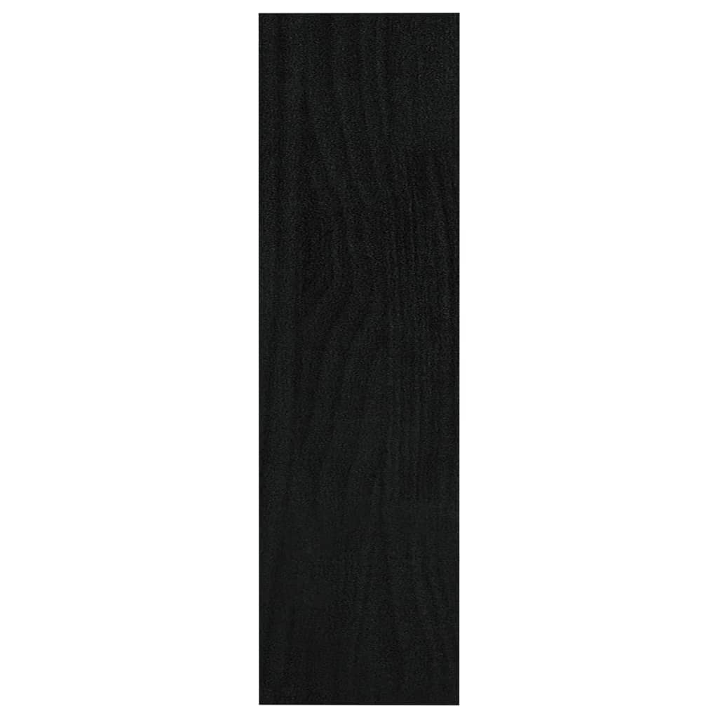 bogreol/rumdeler 100x30x103 cm massivt fyrretræ sort