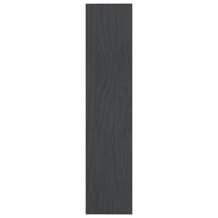 bogreol/rumdeler 100x30x135,5 cm massivt fyrretræ grå